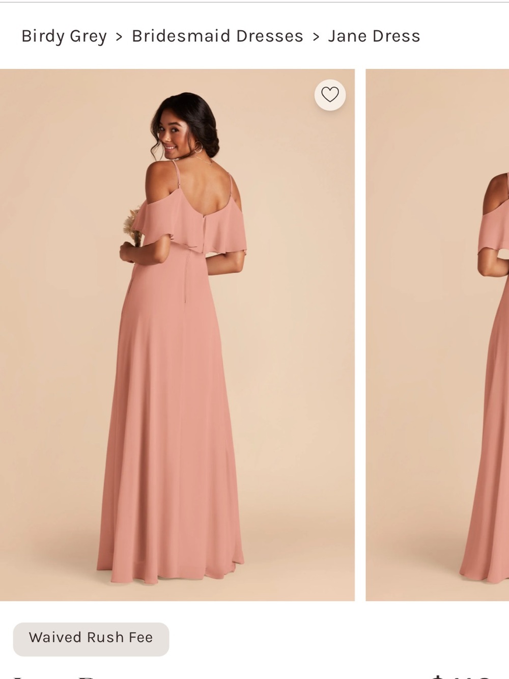 Birdy Grey Jane Cold-Shoulder Maxi Dress in Dusty Rose